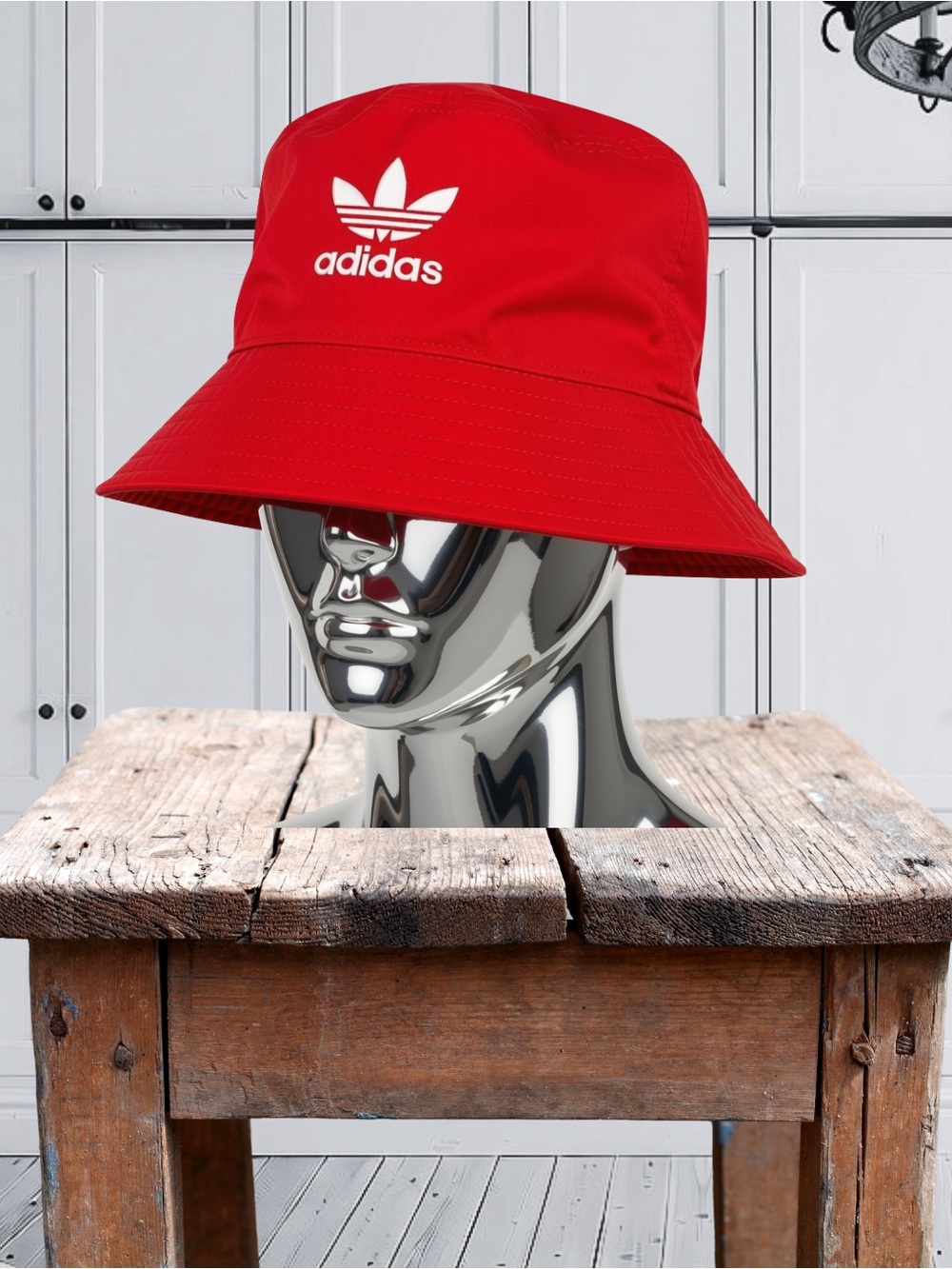 Unisex Adidas x Thebe Magugu Reversible Flor Bucket Hat Red Birds of Paradise - Picture 3 of 4